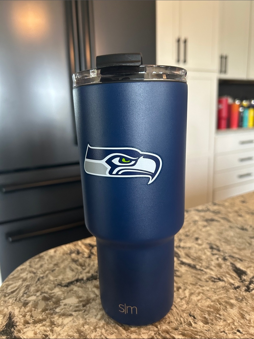 NFL Seattle Seahawks Matte Navy Insulated Tumbler with Team Logo
